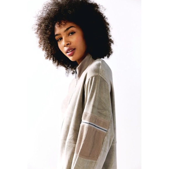 UO Silence + Noise Velour Oversized Popover Jacket - Picture 4 of 11